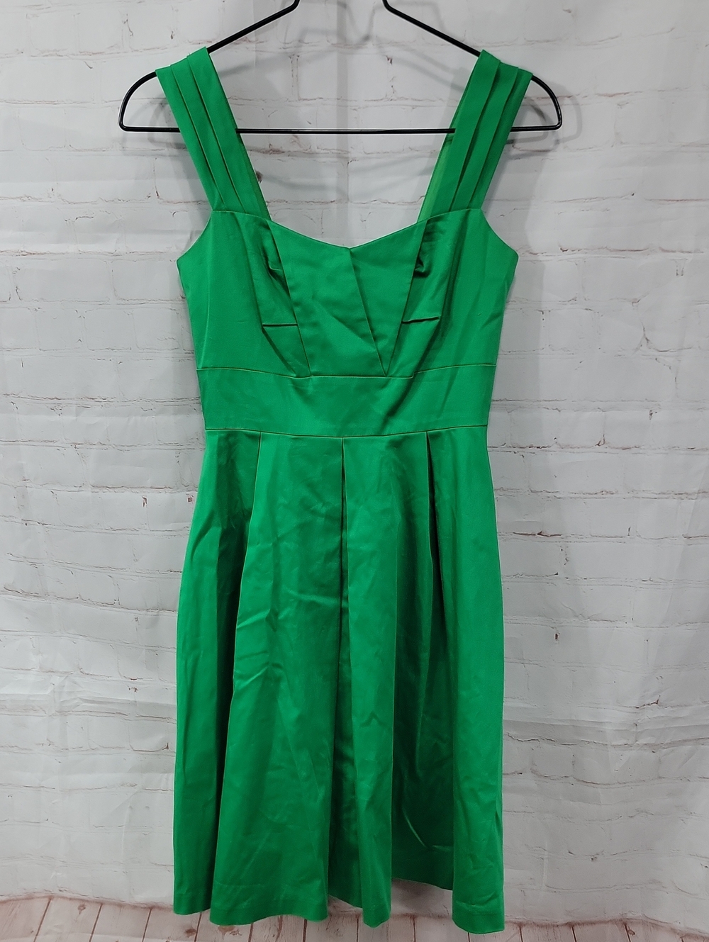 Calvin Klein Emerald Green Sleeveless Fit-and-Flare Midi Dress